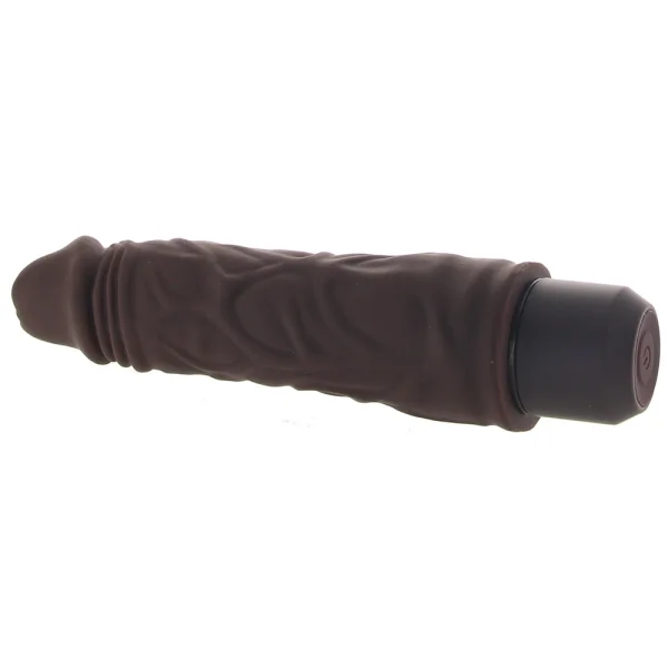 Dr. Skin Silicone Dr. David Waterproof Vibrating 8" Dildo By Blush - Chocolate