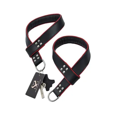 Bound X Leather Suspension Straps Black Red