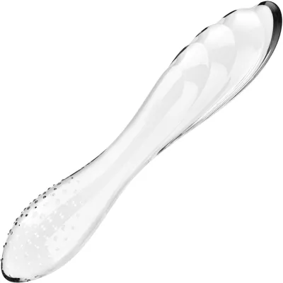 Satisfyer 7 25 Dazzling Crystal 1 Double Sided Glass G Spot Dildo Clear