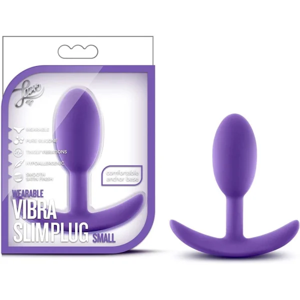 Luxe Wearable Vibra Slim Plug Small Purple