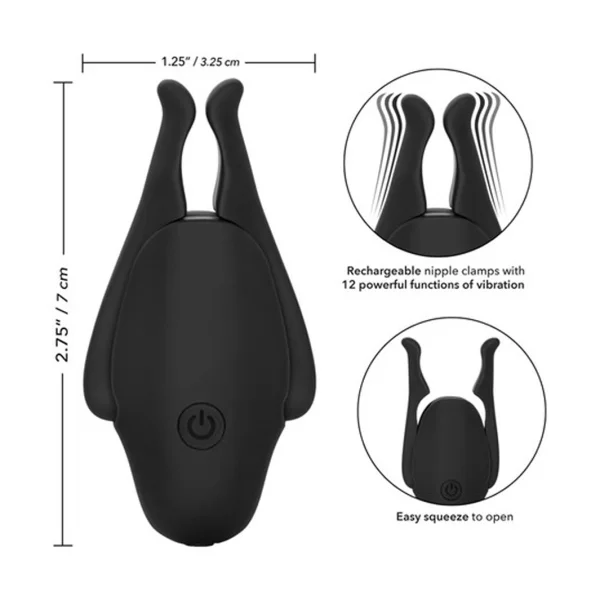 Nipple Play Rechargeable Nipplettes Black