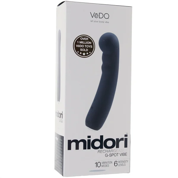 Midori Rechargeable Waterproof Silicone G-Spot Vibrator by VeDO - Just Black