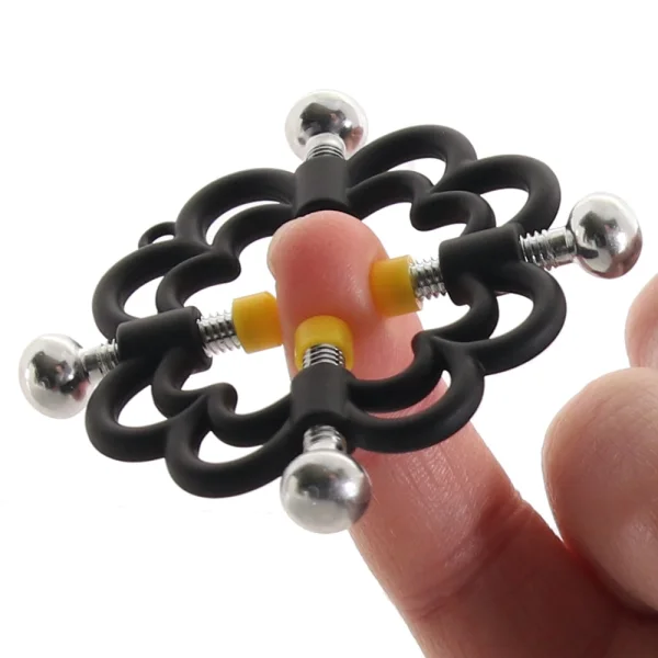 Boundless Nipple Grips Power Grip 4-Point Nipple Press By CalExotics - Black