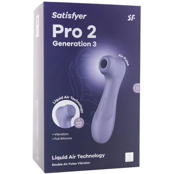 Satisfyer Pro 2 Generation 3 Pressure Wave Rechargeable Waterproof Stimulator - Lilac