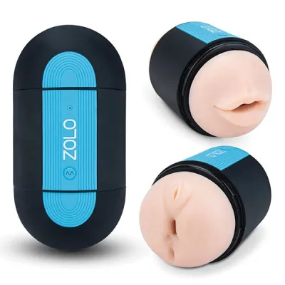 Zolo Pleasure Pill Vibrating Masturbator Double Ended USB Rechargeable Stroker