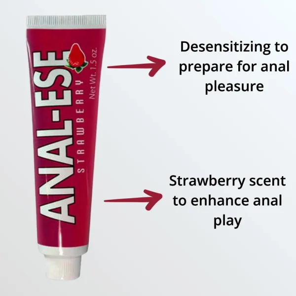 Anal-Ese Strawberry Numbing Anal Lubricant | 0.5 Oz (15ml)