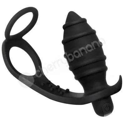 Zero Tolerance Rechargeable Black Cock Ring Anal Vibe