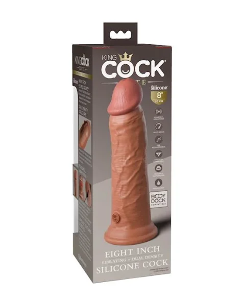 King Cock Elite Dual Density Vibe Silicone Dildo