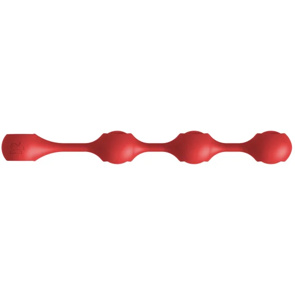 Anal Essentials Weighted Silicone Anal Balls - Red