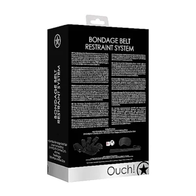 Bondage Belt Restraint System Black Black