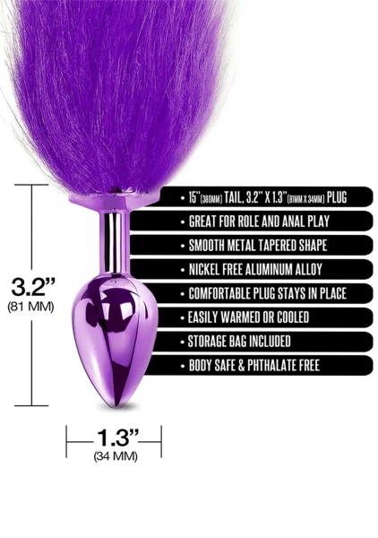 Metal Butt Plug with Ombre Tail — image 9 of 16