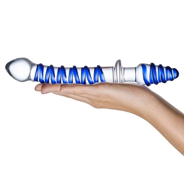 Glas 10-inch Mr Swirly Double Ended Glass Dildo