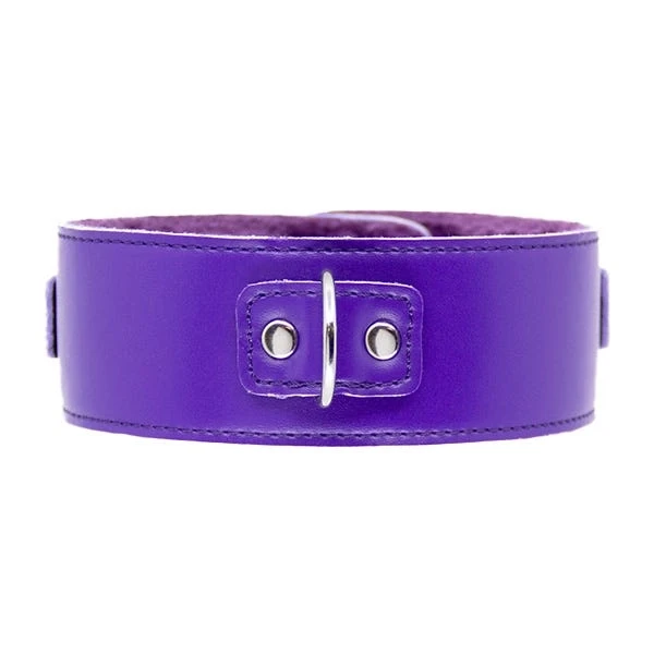 Love In Leather Faux Fur Lined Collar and Lead with Metal Detail