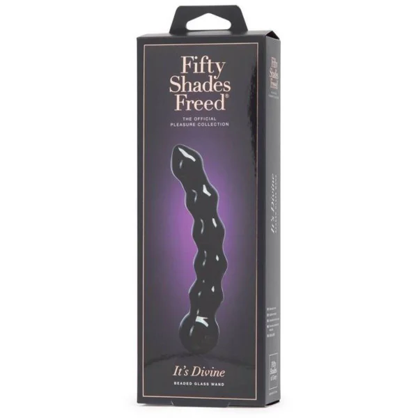 Fifty Shades Freed Its Divine Glass Beaded Dildo Black