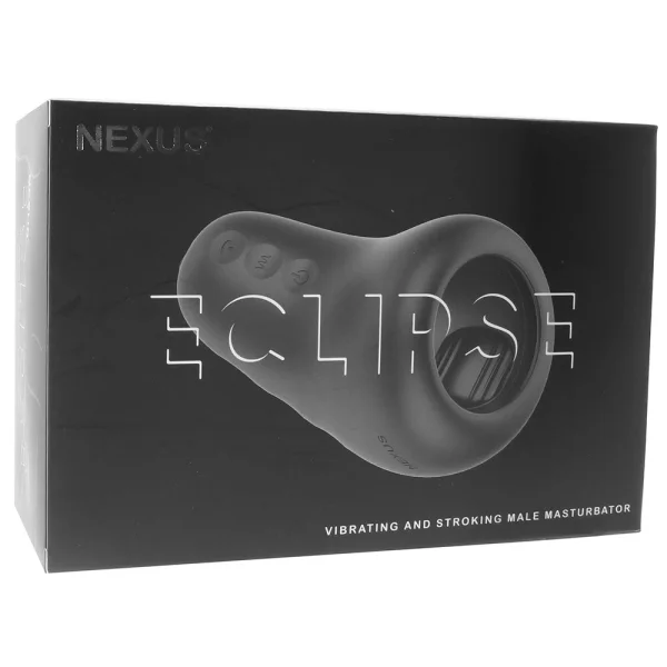 Nexus Eclipse Vibrating & Stroking Penis Masturbator - Black