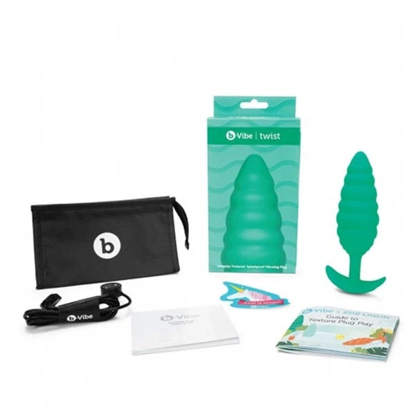b-Vibe Zoe Ligon Collection Twist Ribbed Texture Butt Plug