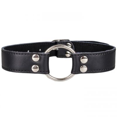 Bondara Faux Leather O Ring Collar