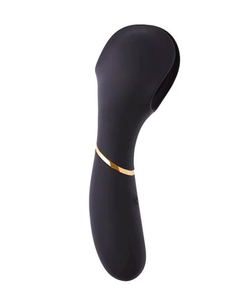 Share Satisfaction Khala Vibrating Penis Wand - Black - 8.3 Inch
