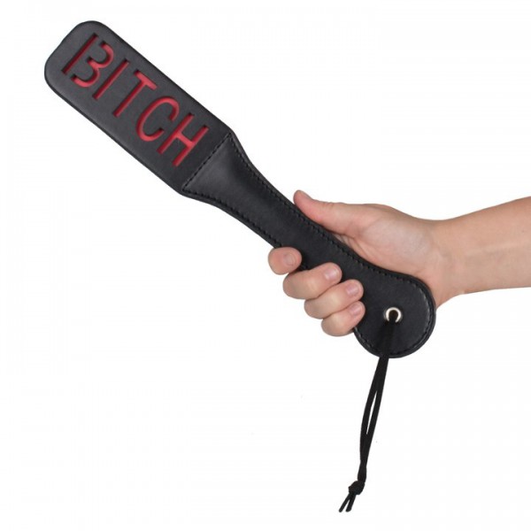 Bondara Faux Leather Bitch Slapper Paddle - 12.5 Inch