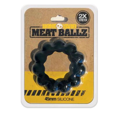 Boneyard Meat Ballz Black Black 45mm Silicone Cock Ring