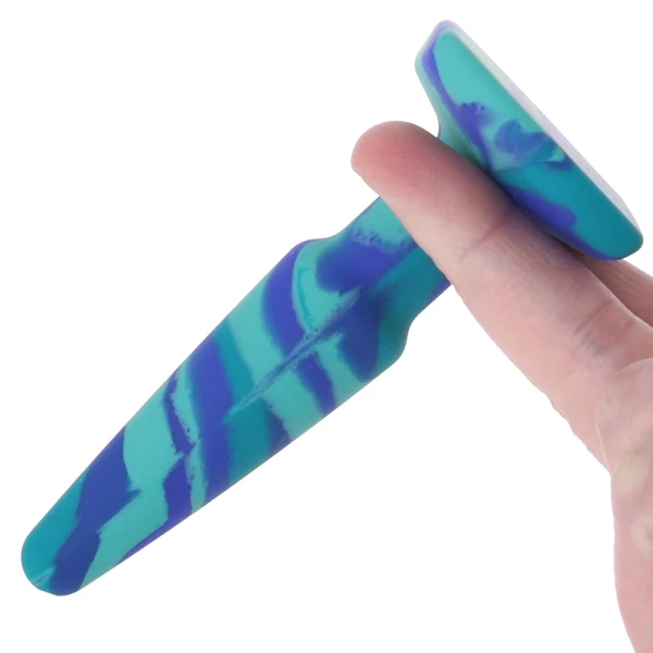 A-Play Groovy Silicone 4" Anal Plug By Doc Johnson - Ocean