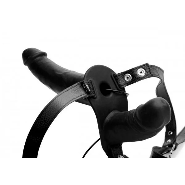 Power Pegger Vibrating Double Dildo Harness