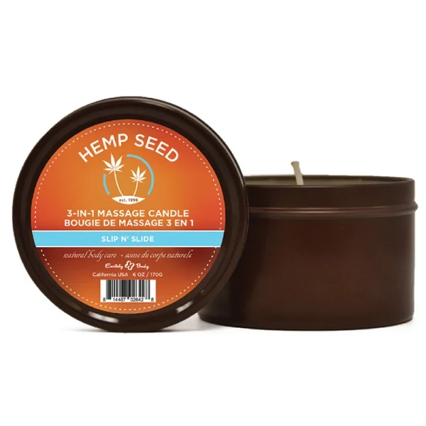 Earthly Body 3 in 1 Round Tin Massage Candle — image 4 of 6