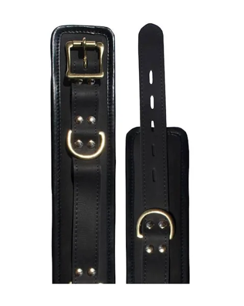 Bound X Padded Leather Cuffs And Collar Set