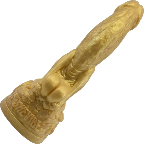 The Futanari 9.5" Silicone Fantasy G-Spot Dildo By Uberrime - Goldfinger