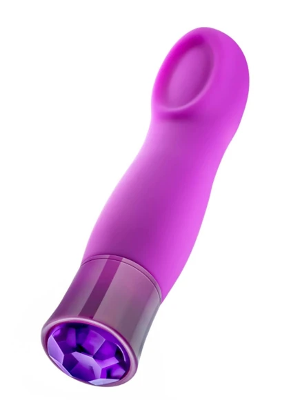 Oh My Gem Charm Rechargeable Waterproof Silicone Warming Vibrator By Blush - Amethyst