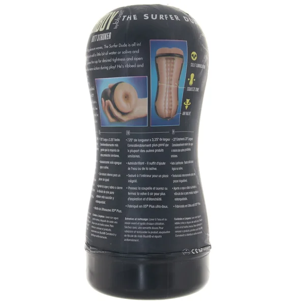 Loverboy The Surfer Dude Self Lubricating Anal Penis Stroker By Blush - Vanilla