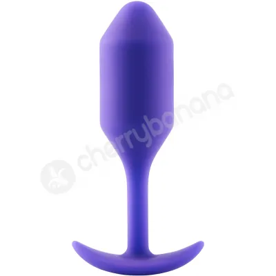B Vibe Snug Plug 2 Purple Silicone Weighted 4 5 Butt Plug