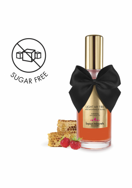 LIGHT MY FIRE - Wild Strawberry & Honey - Warming Massage Oil - - Sensual Massage Oil