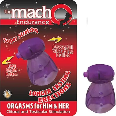 The Macho Endurance Vibrating Cockring Waterproof Purple