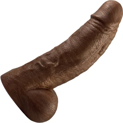The Small Titan Platinum 6 Silicone Ultrarealistic Dildo With Balls By Uberrime Chocolate