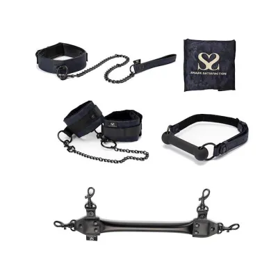 Bound Luxury Posture Collar Bondage Set Blue