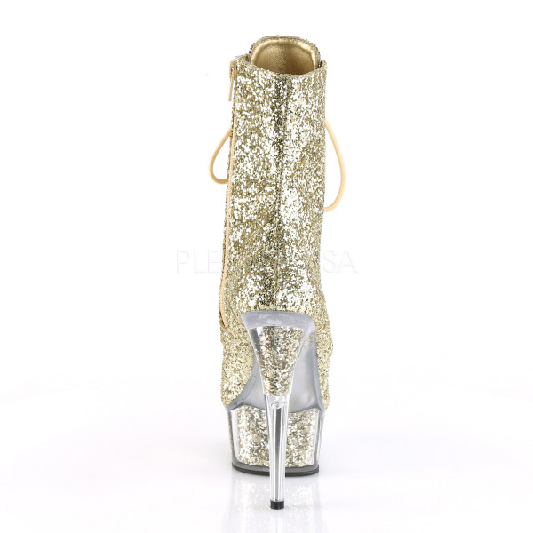 6 inches Heel, 1 3/4 inches PF Glitter Lace-Up Ankle Boot, Side Zip — image 4 of 4