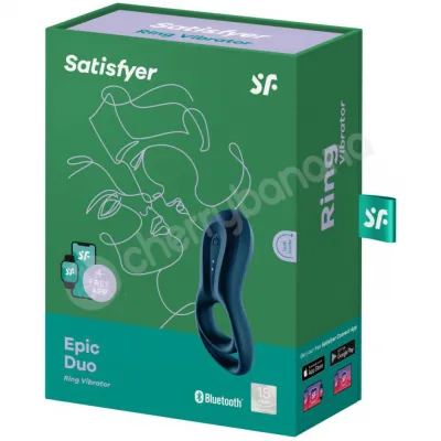 Satisfyer Epic Duo Blue App Controlled Cock Ring