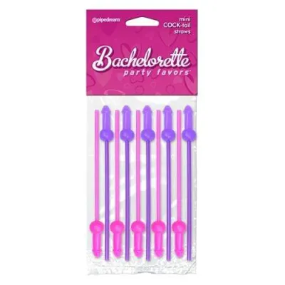 Bachelorette Party Favors Mini Cock Tails Straw 10 Pack