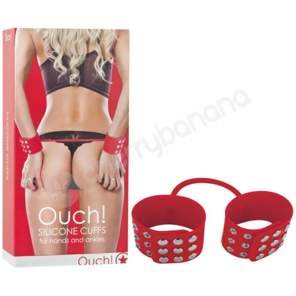 Ouch Red Silicone Cuffs
