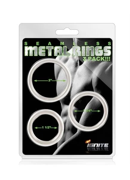 Seamless Metal Rings - 3 Pack