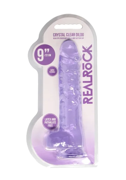 RealRock Crystal Clear - Realistic Dildo with Balls