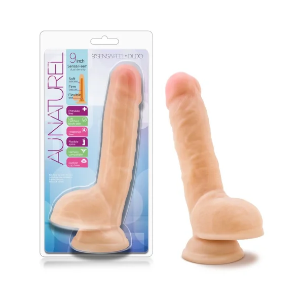 Au Naturel 9 inches Sensa Feel Dildo Beige