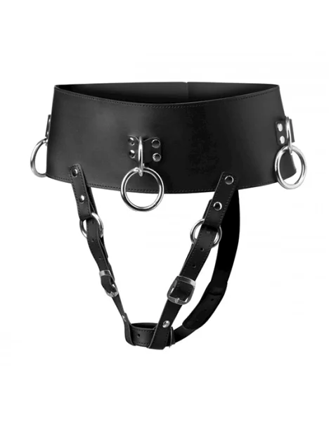 Wand Massager Orgasm Belt - Black