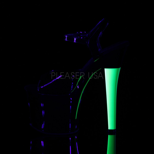 7 inches Heel, 3 1/4 inches PF Ankle Strap Sandal w/ UV Heel — image 7 of 12