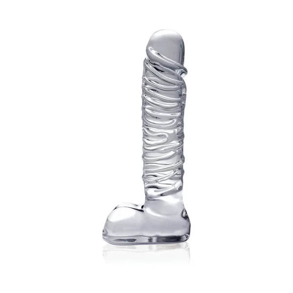 Icicles No. 63 Clear Glass Realistic Dildo