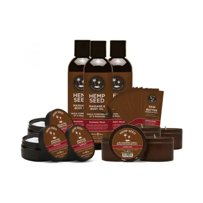 Earthly Body Hemp Seed New Fragrance Prepack In Kashmir Musk Includes 3 Of Each Skin Butter 8 Oz