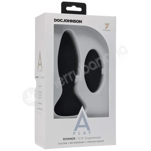 A-play Black Rimmer Experienced Rechargeable Silicone Anal Plug
