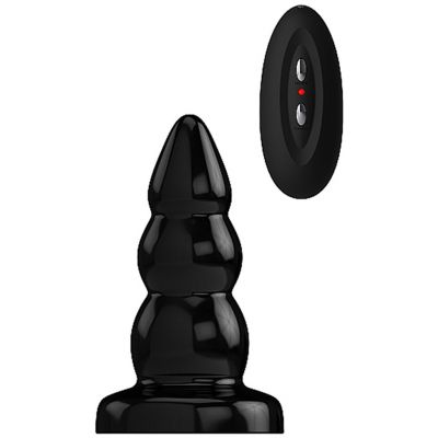 Bottomline 5 Buttplug Rubber Black Vibrating Model 6