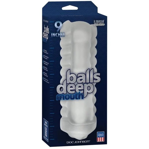 Balls Deep 9 inches Mouth Stroker Frost — image 6 of 6